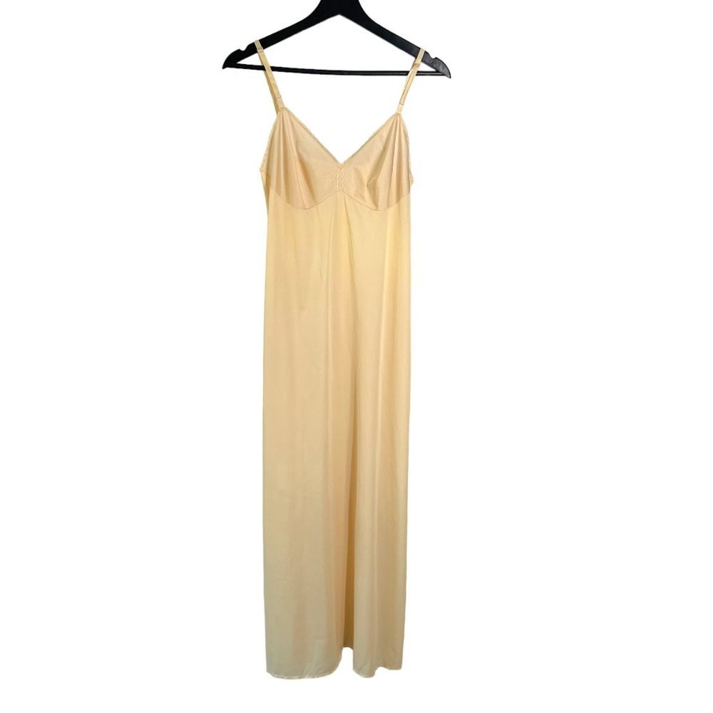 Vintage 50s Vanity Fair Nude Full Length Slip 36 Tall